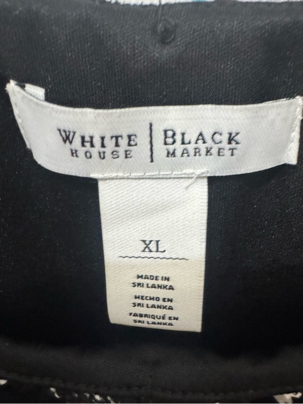 White House Black Market Black Floral Dress Size XL - Picture 4 of 5